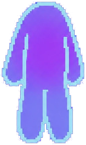 the body of a pixel cat